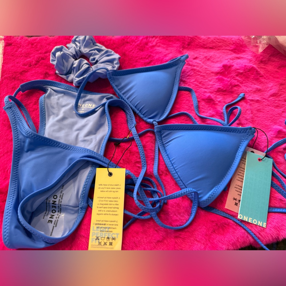 Oneone Swimwear Electric Blue Ariel Bikini Set size Small